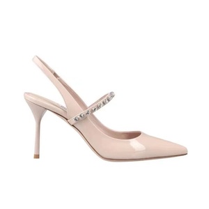 Sandales femme en satin de soie ornées de strass, taille 32-45, nouveau style féerique 2026, nude, bout pointu, talon aiguille 6-8cm, fermeture à boucle, semelle ouverte en caoutchouc - Product Image 5