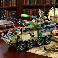 Ww2 véhicule militaire armée char de combat principal combattant champ de bataille modèle Kit Moc briques Mini soldat figurines blocs de construction ensembles