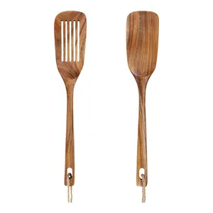 Hot Selling Lacquered Multi-colour Kitchen Utensils Wooden Spoon Spatula