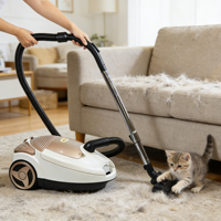 100~240V AC Staubsauger mit Staubbeutel, Automatischer Leichter Professioneller Bodenstaubsauger mit Griff