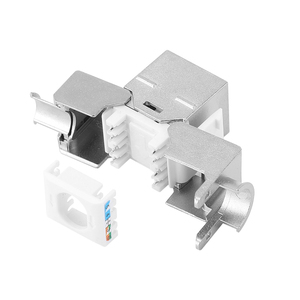 Mạng che chắn mô-đun FTP 180 độ RJ45 <span class=keywords><strong>CAT5e</strong></span> <span class=keywords><strong>CAT6</strong></span> cat6A CAT7 Slim toolless <span class=keywords><strong>Keystone</strong></span> <span class=keywords><strong>jack</strong></span> - Product Image 5