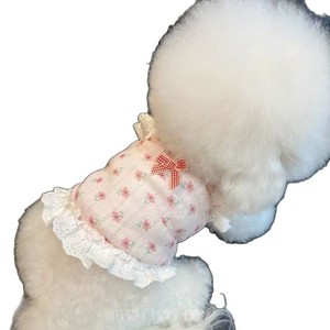 [618] Vestido de verano floral para mascotas, estilo fino, transpirable y con protección solar, adecuado para perros pequeños como Bichón y Frisé - Product Image 5