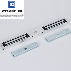 Điện khóa maglock Hệ thống an ninh 280kg 600lbs 12V đôi bằng gỗ cửa kính cửa từ ổ khóa điện từ cho 2 cửa - Product Image 3