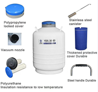 Meilleur prix YDS-30-80, réservoir d'azote liquide en alliage d'aluminium de 30 L, réservoir cryogénique, longue durée de vie, garantie de 2 ans pour le stockage congelé
