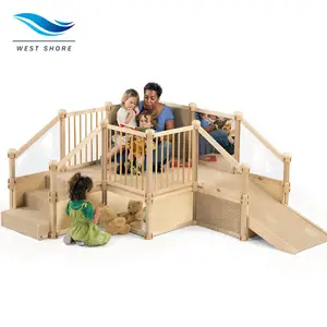Più venduto per bambini al coperto Play House bambino sala giochi attrezzature legno altalena e scivoli per bambini giocattoli scorrevoli