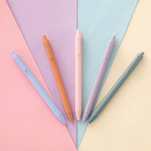 08 Customized Candy Macaroon Multi-colors Matte Soft Rubber Coated Finishing <b>Retractable</b> Plastic <b>Pen</b> With Custom Logo - Product Image 2