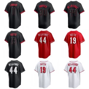 Vente en gros de maillots de baseball pour hommes Cincinnati 44 Elly De La Cruz 11 Barry Larkin 30 <span class=keywords><strong>Ken</strong></span> <span class=keywords><strong>Griffey</strong></span> <span class=keywords><strong>Jr</strong></span>. Cousus - Product Image 1