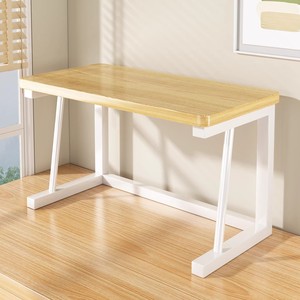 Desktop Printer Stand Double Layer Storage Rack For Office Desk Freestanding Organizer With Wooden Top And Metal Frame - Product Image 2