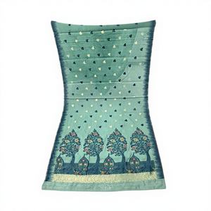 Sari en viscose pour femme Iris Aura - Sans plis et absorbant l'humidité - Vêtement de soirée - Product Image 1