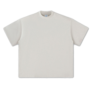 T-shirt pour homme à manches courtes, col rond, uni, en coton peigné, 230 grammes, 100% coton, respirant, unisexe, taille plus - Product Image 3