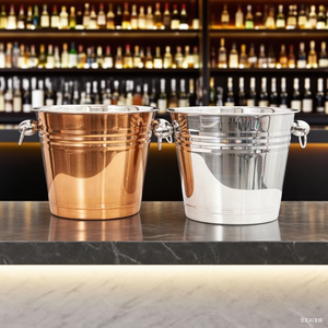 Xô Đá Mới Thiết Kế Thời Trang Bán Chạy Nhất Item Thép Không Gỉ Khuyến Mại Rượu Sâm Banh Làm Lạnh Đồng Xô Đá - Product Image 1