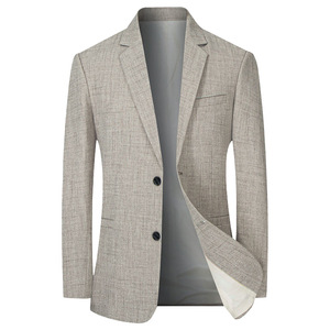 <span class=keywords><strong>Blazer</strong></span> <span class=keywords><strong>Veste</strong></span> d'Affaires pour <span class=keywords><strong>Homme</strong></span> Automne Haute Qualité, Coupe Slim Décontractée à Boutonnage Simple - Product Image 3