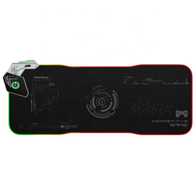 Hot New Custom Logo Large Rubber Extended 45W Fast Wireless Charging RGB Gaming Mousepad Desk Mat Stock