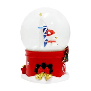 Personalizzato viaggio personalizzato souvenir regalo natale cupola di vetro snowglobe resina paese sfera di cristallo città pupazzo di neve globo di neve