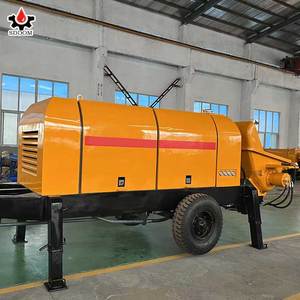 Pompa Beton Trailer Portabel Mini Otomatis Penuh 10-15m3/jam, Pompa Beton Diesel Mobile Mini untuk Dijual - Product Image 2