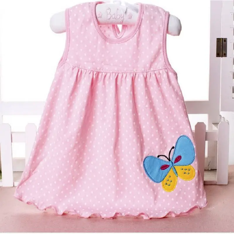 Dresses Casual Girls Children's Party Child Cotton Summer Clothing Kids Latest Style 7 Cheap Infant Dress