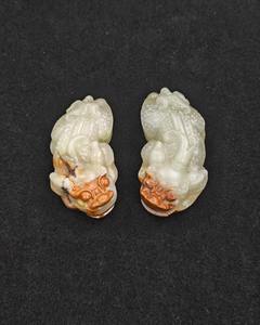 <span class=keywords><strong>Pixiu</strong></span> en jade blanc naturel sculpté à la main - Charme de richesse Feng Shui pour la décoration de bureau et de maison - Product Image 5