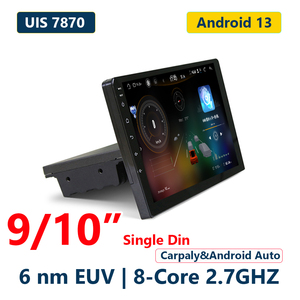 Autoradio N6 EUV 6nm 9/10" Single Din con <span class=keywords><strong>Android</strong></span> <span class=keywords><strong>Auto</strong></span>, Lettore Multimediale, Schermo Touch, Carplay Wireless, Wifi, Radio, Navigazione GPS - Product Image 1