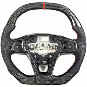 Volante de cuero personalizado accesorios de coche para <span class=keywords><strong>Ford</strong></span> <span class=keywords><strong>Focus</strong></span> MK2 MK3 MK4 <span class=keywords><strong>RS</strong></span> ST Mondeo gran oferta volante de fibra de carbono - Product Image 1