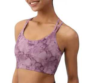 Wholesale Summer Woman Sexy Sleeveless Shirts Female Ribbed Vest Women Yoga Tie-dye Tank Top