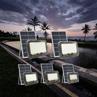 Projecteur LED solaire à détecteur de mouvement ABS avec interrupteur de lumière du jour et télécommande, étanche IP65, éclairage de sécurité extérieur