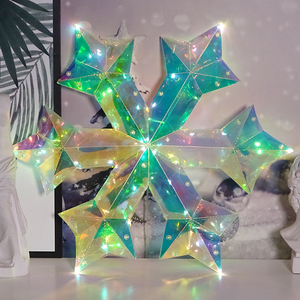 Đèn trang trí Giáng sinh độc đáo hình cây thông Noel lãng mạn với hiệu ứng sao PET tương tác hình thoi - Product Image 3