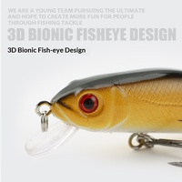 Leurre flottant micro-organisme 60mm 4g en ABS, leurre dur pour gros poissons, vente en gros, pour achigan, truite, brochet, leurre de pêche plongeant en eau profonde