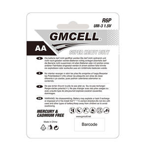 Fabricante original Papel de aluminio 1,5 V R6P AA Batería de carbono de zinc Uso para video - Product Image 2