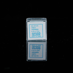 Hui En Cover Glass 20x20mm 100pcs Thickness 0.13-0.17mm For <b>Microscope</b> Slides - Product Image 3