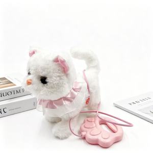 <span class=keywords><strong>Peluche</strong></span> eléctrico controlado por correa Gato simulado Juguete de <span class=keywords><strong>peluche</strong></span> eléctrico Regalo de <span class=keywords><strong>peluche</strong></span> para niños <span class=keywords><strong>Cuerda</strong></span> Gato Caminando LearnSpeaking Animal - Product Image 3