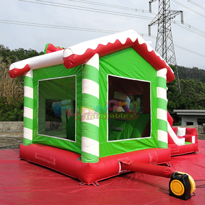 Commercial grade christmas santa claus <b>inflatable</b> bounce <b>house</b> and slide combo castillo hinchable for outdoor holiday party - Product Image 4