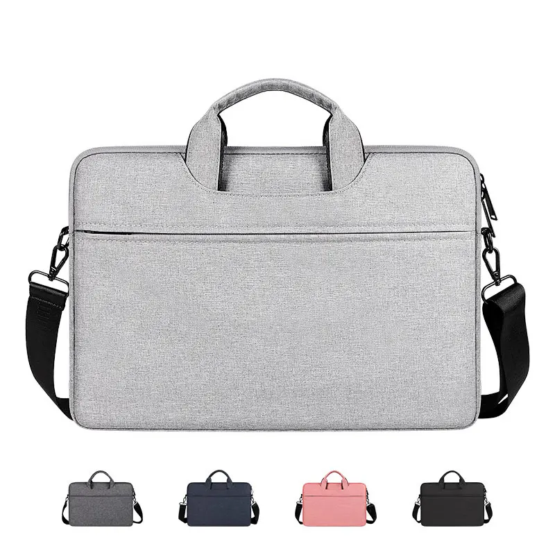 Customized Logo Polyester Men's Fashion Travel Laptop Tote Bag For Macbook