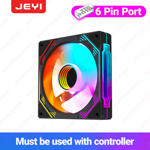 Jeyi fabrika yüksek performans 120mm RGB PC soğutma fanı kiti bilgisayar için 6-Pin ARGB denetleyici sessiz kasa fanı radyatör stok - Product Image 2