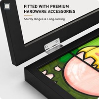 Bingkai Karya Seni Anak-Anak dengan Pintu Magnetik yang Dapat Diganti, Bukaan Depan untuk Menampilkan Gambar, Dekorasi Ruang Penyimpanan Kerajinan