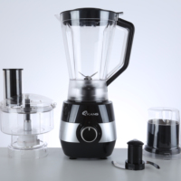 Mixeur-Blender Électrique 5-en-1 avec Bol Incassable en Plastique de 1,5 L pour Usage Domestique