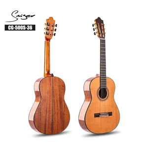 Guitarra portátil 3/4, Guitarra clásica profesional, 36, parte superior sólida, venta de fábrica - Product Image 1