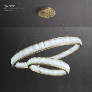 Marbre Tout Cuivre LED Lustre Nouveau Style Chinois De Luxe <span class=keywords><strong>Salon</strong></span> Chambre <span class=keywords><strong>Lampe</strong></span> Moderne Creative Designer Villa Restaurant Bar - Product Image 1