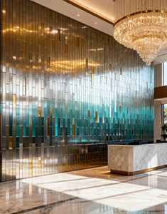 New nhôm kim loại Gạch <span class=keywords><strong>Mosaic</strong></span> thủ công sọc khảm gạch lát sàn giá rẻ giải phóng mặt bằng cho phòng tắm và nhà vệ sinh - Product Image 1