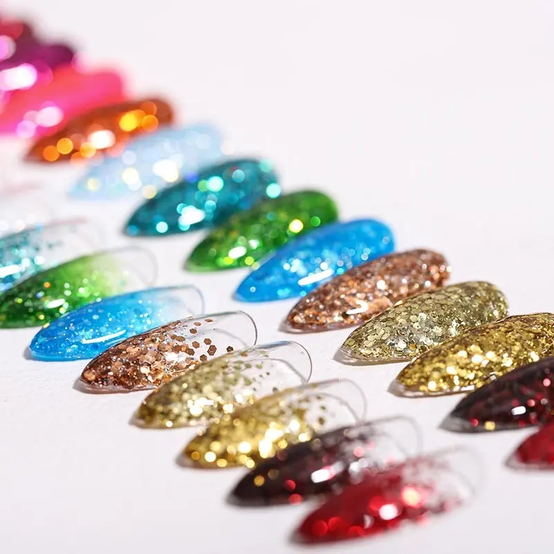 Premium Nails Gel Suppliers Wholesale Disco Diamond Dazzling Sequin Flash Gel Polish