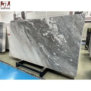 Nature White Marble Veins Polished Marble Slabs For Kitchen Island Counteretop