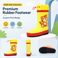 Bottes de pluie pour enfants en caoutchouc naturel, confortables, sur mesure, vente en gros d'usine, OEM, ODM, pour activités de plein air en saison des pluies