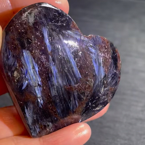 Factory Wholesale Natural Astrophyllite Firework Garnet <b>Moon</b> Palm Heart Sphere Slab Polished Carving Halloween Decoration - Product Image 2