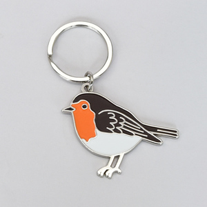 Kim Loại Keychain Tùy Chỉnh Thiết Kế Chim Hình Dạng Đặc Biệt Kỷ Niệm Logo Keyring Mềm Cứng Men Móc Khóa Cho Quà Tặng - Product Image 1