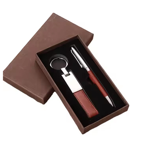 Set regalo con portachiavi e penna in metallo promozionale Design personalizzato <span class=keywords><strong>per</strong></span> uomini e donne in incontri d'affari - Product Image 1