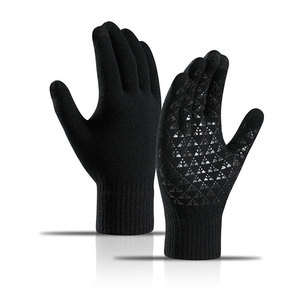 2024 <span class=keywords><strong>pas</strong></span> <span class=keywords><strong>cher</strong></span> hiver hommes femmes en peluche Jacquard tricot gants extérieur écran tactile chaud anti-dérapant gants pour vélo équitation - Product Image 4
