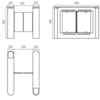Barrière pivotante en acier inoxydable résistante aux intempéries avec moteur sans balais anti-collision pour centres commerciaux, campus et clubs de loisirs haut de gamme