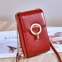 Casing Ponsel Dompet Serat Karbon Desainer HASSION, Tipis, Pintar, Anti-RFID, Tahan Air, Vintage, Bergaya, Kancing, Tali Tunggal