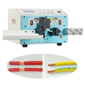 Peralatan Manufaktur Kabel Mobile USB Cable Making Machine Otomatis Computer Wire Stripping Peeling Cutting Machine