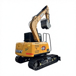 Mini-excavatrice <span class=keywords><strong>d</strong></span>'<span class=keywords><strong>occasion</strong></span> SANY SY75C de 7 tonnes à haute efficacité, certifiée EPA CE, petite pelle <span class=keywords><strong>d</strong></span>'<span class=keywords><strong>occasion</strong></span> avec grappin rotatif hydraulique - Product Image 1