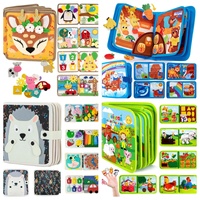 Montessori Beschäftigungsbuch für Kinder, Sensorisches Ruhiges Buch für Babys und Kleinkinder, Vorschul-Lernspielzeug, Pädagogisches Filz-Aktivitätsbrett für Kinder
